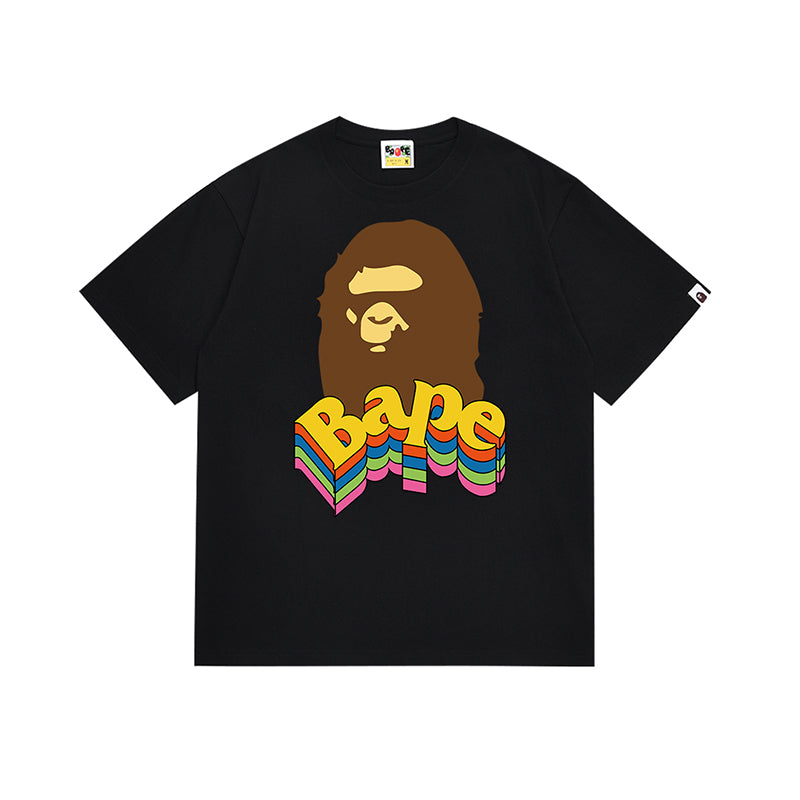 Bathing Shark and ape head print T Shirt NextBlock