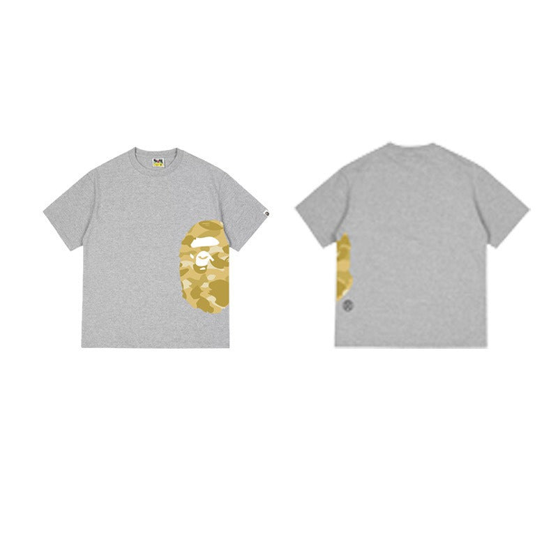 Bathing Shark and ape head print T Shirts NextBlock
