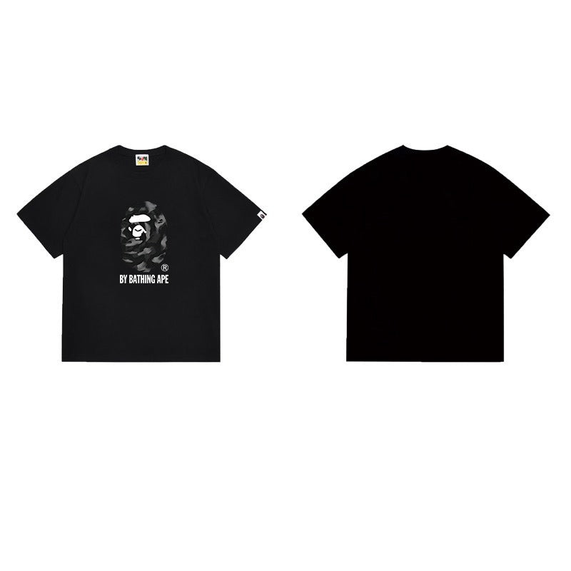 Bathing Shark and ape head print T Shirts NextBlock