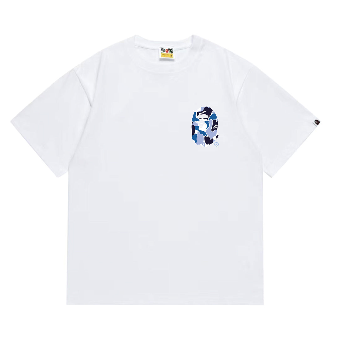 Bathing Shark and ape head print T-Shirt NextBlock