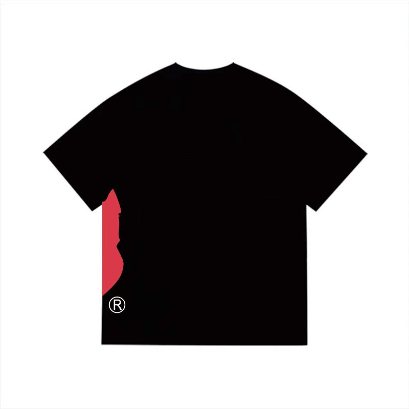 Bathing Shark and ape head print T Shirts NextBlock