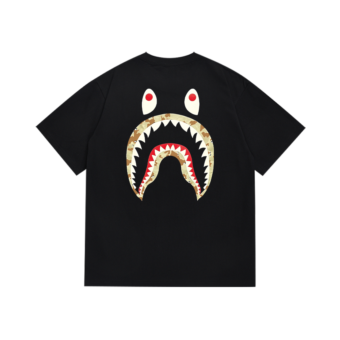Bathing Shark and ape head print T-Shirt NextBlock