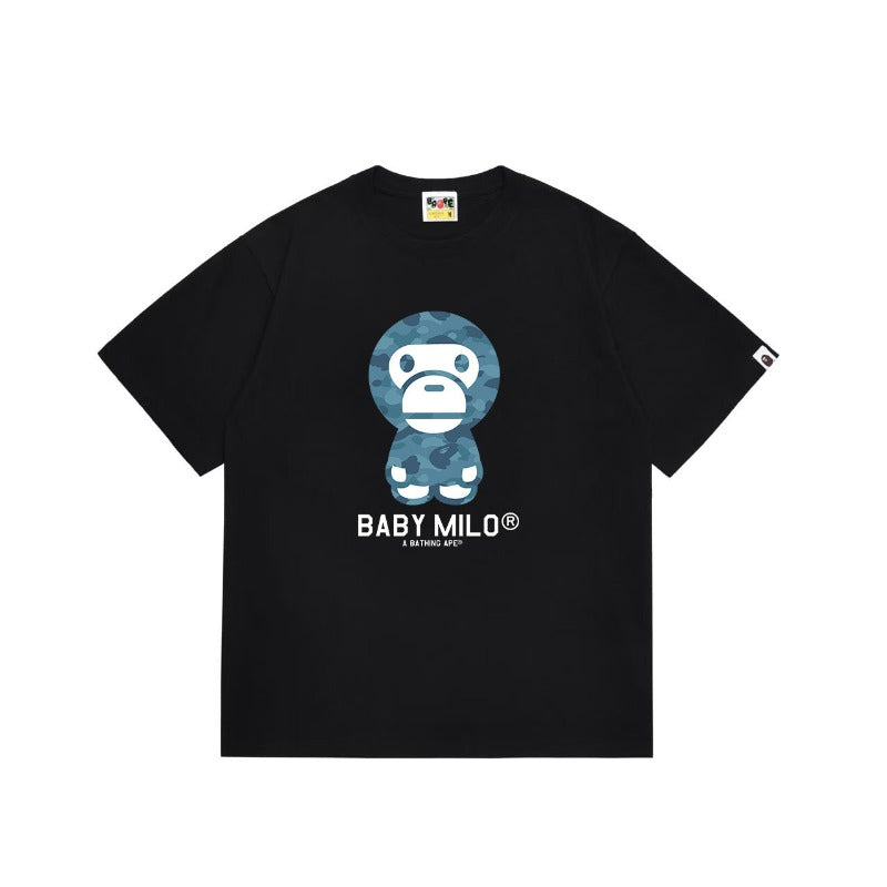 Bathing Shark and ape head print T Shirts NextBlock