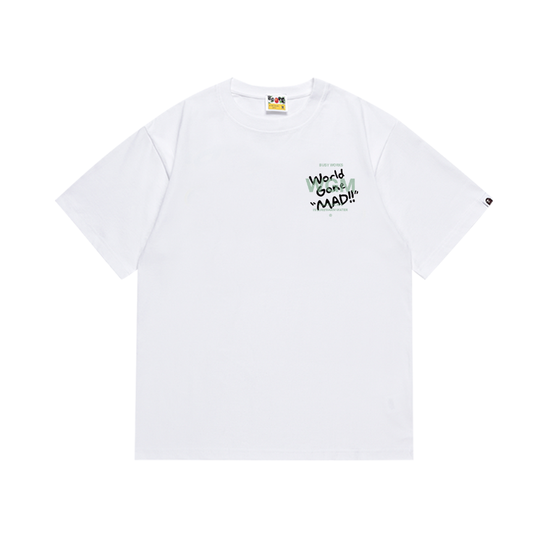 Bathing Shark and ape head print T-Shirt NextBlock