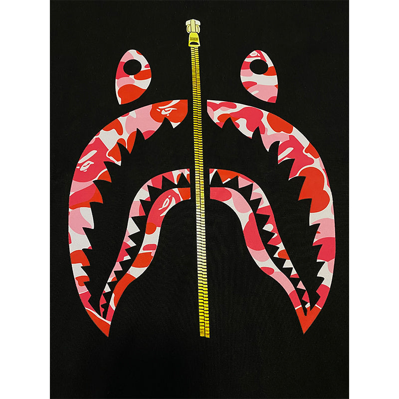 Bathing Shark and ape head print T Shirt NextBlock