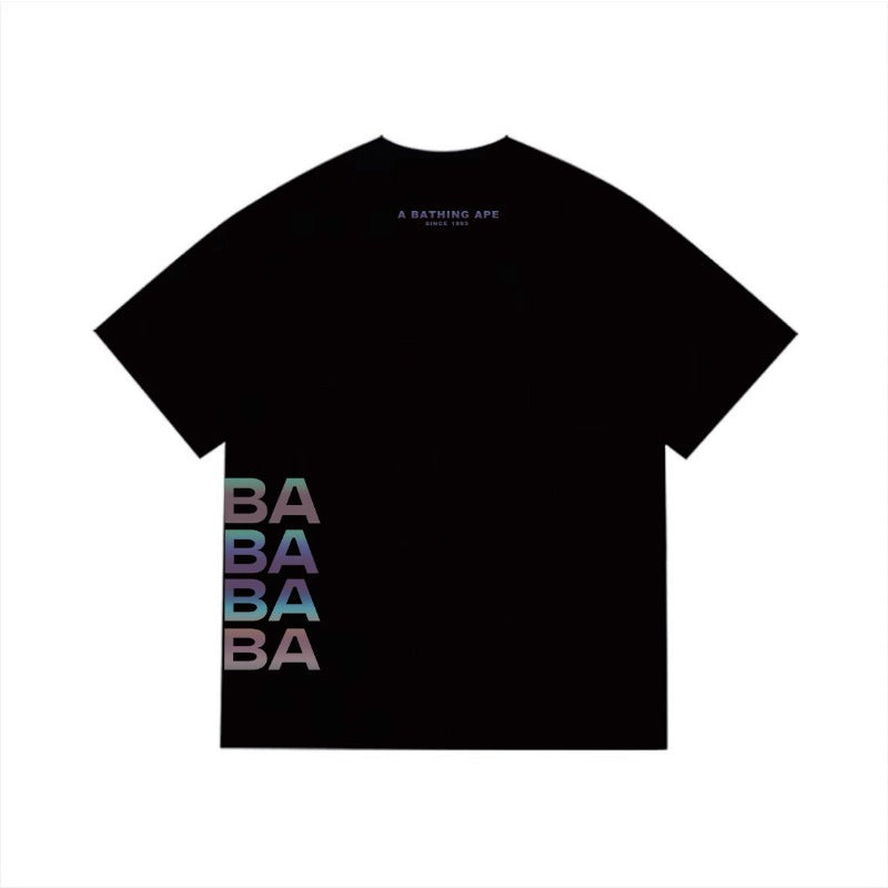 Bathing Shark and ape head print T Shirts NextBlock