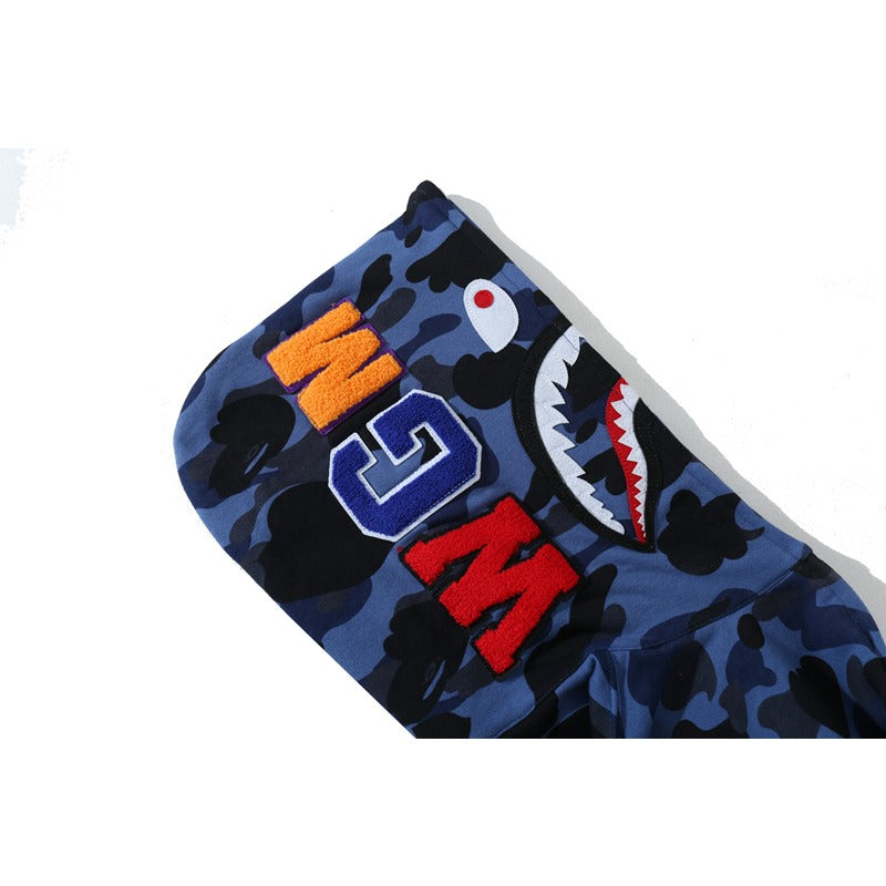 Ape Hoodie Classic Camo Shark Hooded Cardigan Zip Embroidery NextBlock