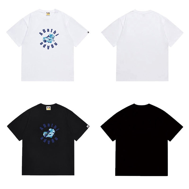 Bathing Shark and ape head print T Shirts NextBlock