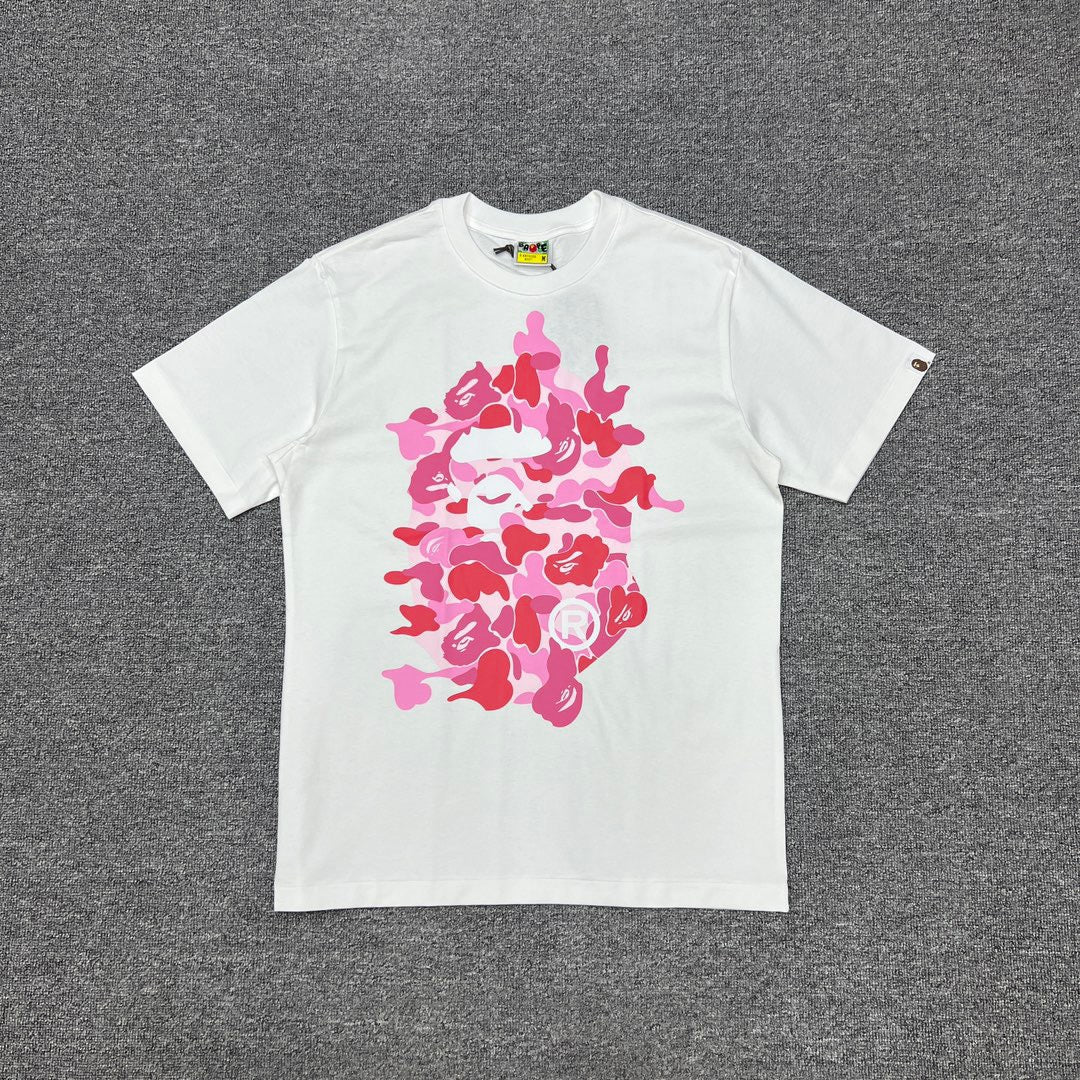 Bathing Shark and ape head print T-Shirt NextBlock