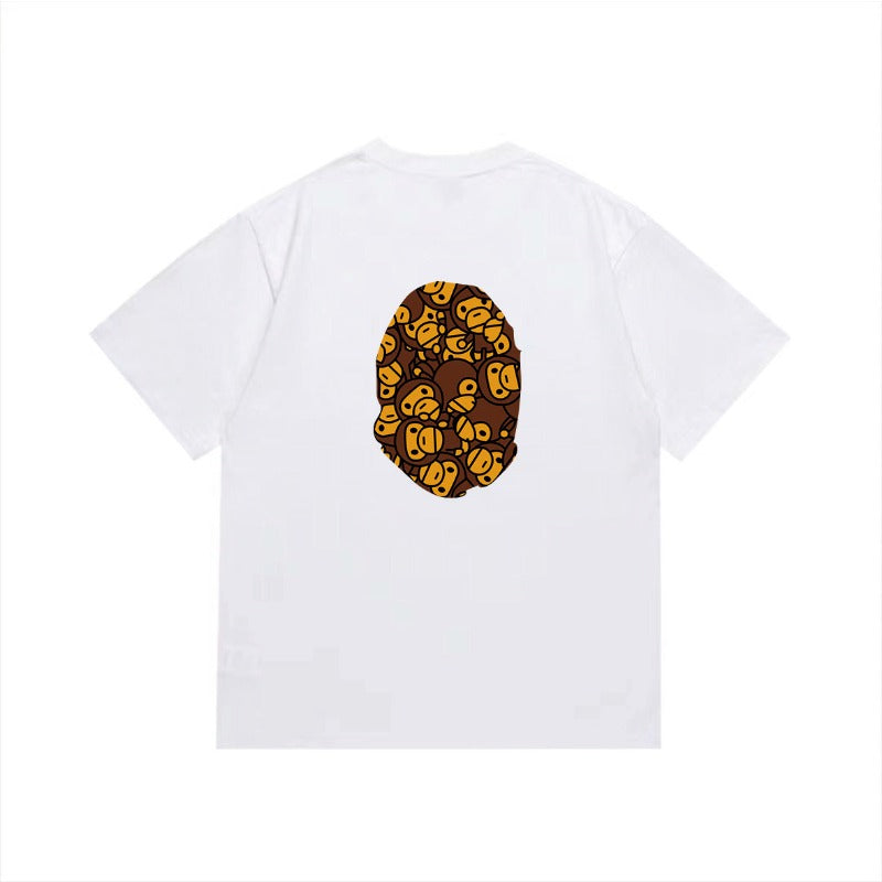 Bathing Shark and ape head print T Shirts NextBlock