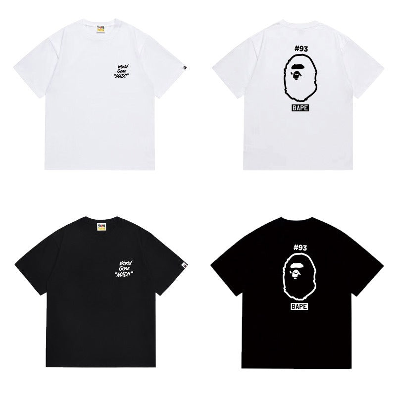 Bathing Shark and ape head print T Shirts NextBlock