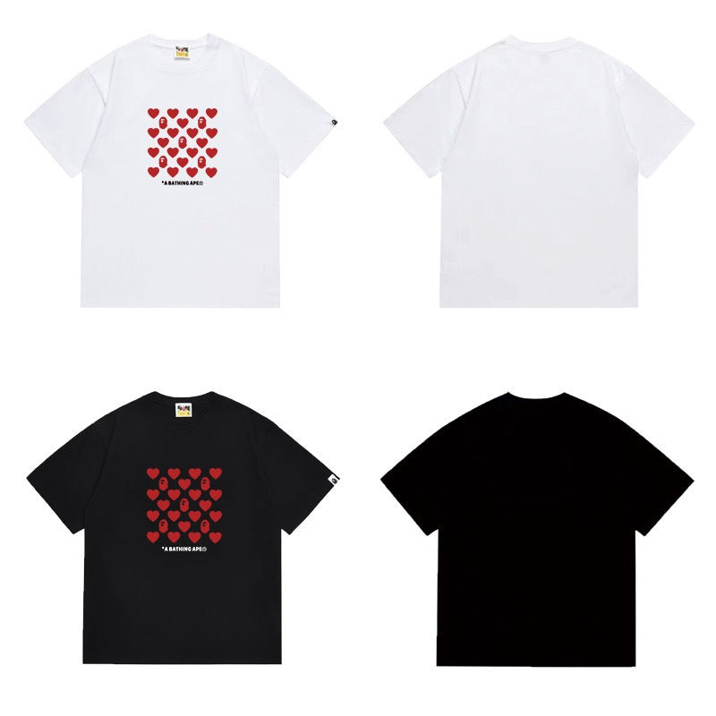 Bathing Shark and ape head print T Shirts NextBlock