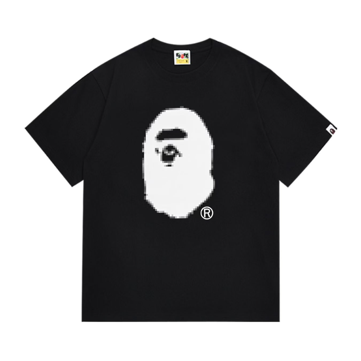 Bathing Shark and ape head print T-Shirt NextBlock
