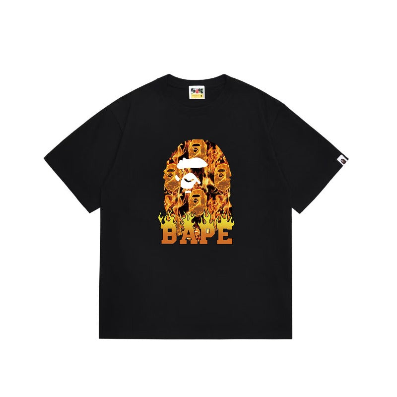 Bathing Shark and ape head print T Shirts NextBlock