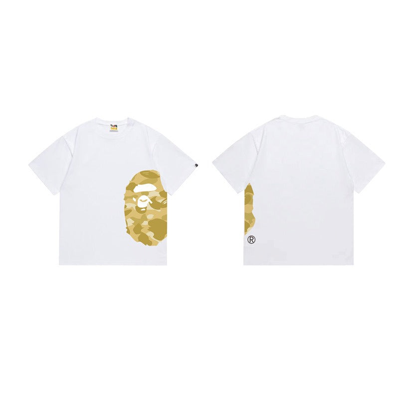 Bathing Shark and ape head print T Shirts NextBlock