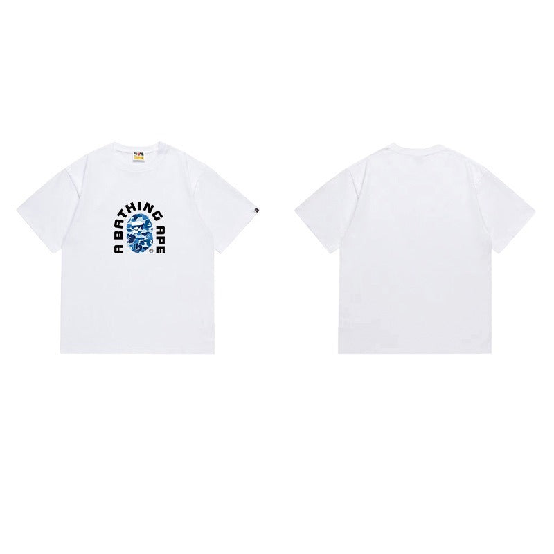 Bathing Shark and ape head print T Shirts NextBlock