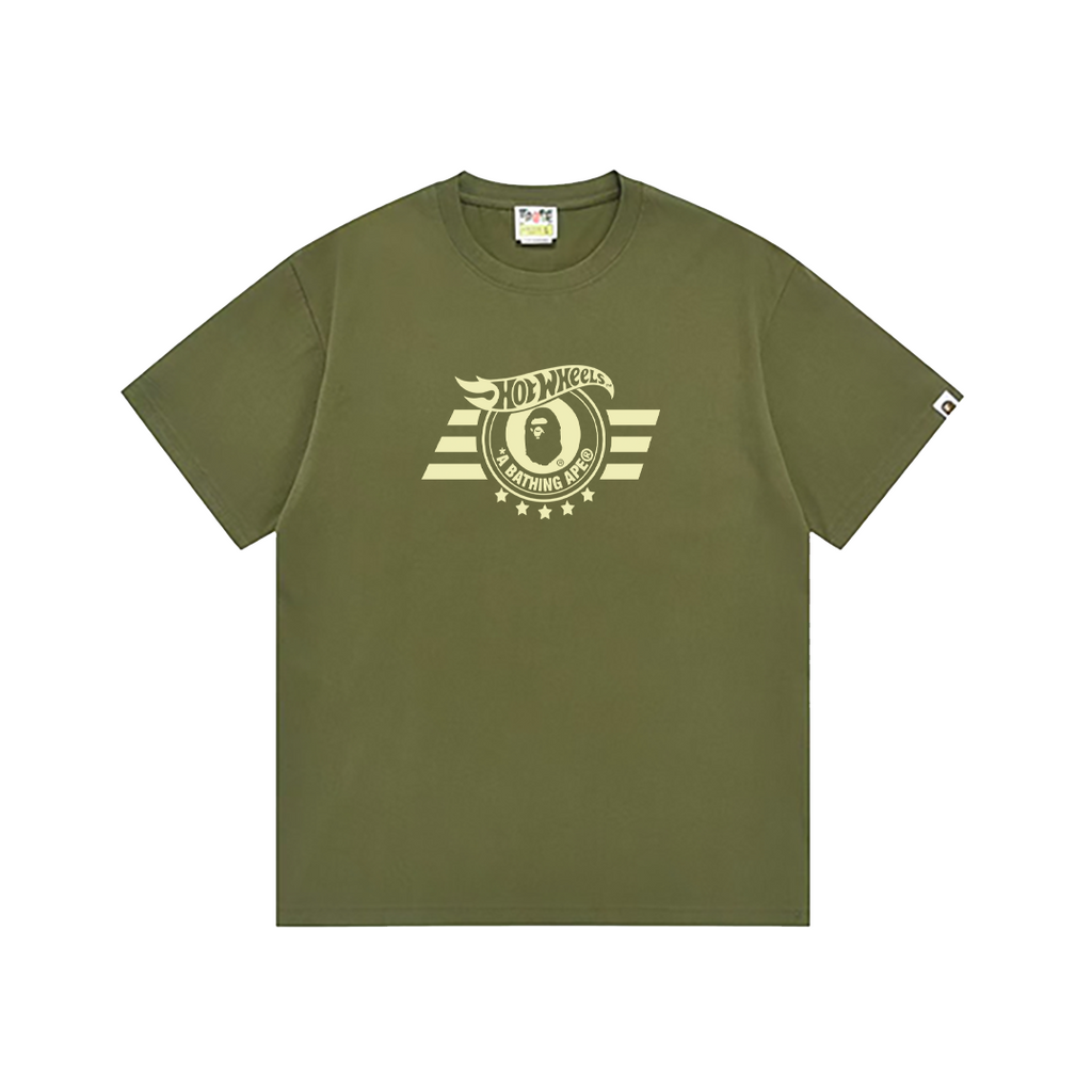 Bathing Shark and ape head print T-Shirt NextBlock
