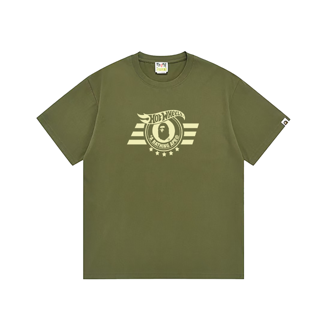 Bathing Shark and ape head print T-Shirt NextBlock