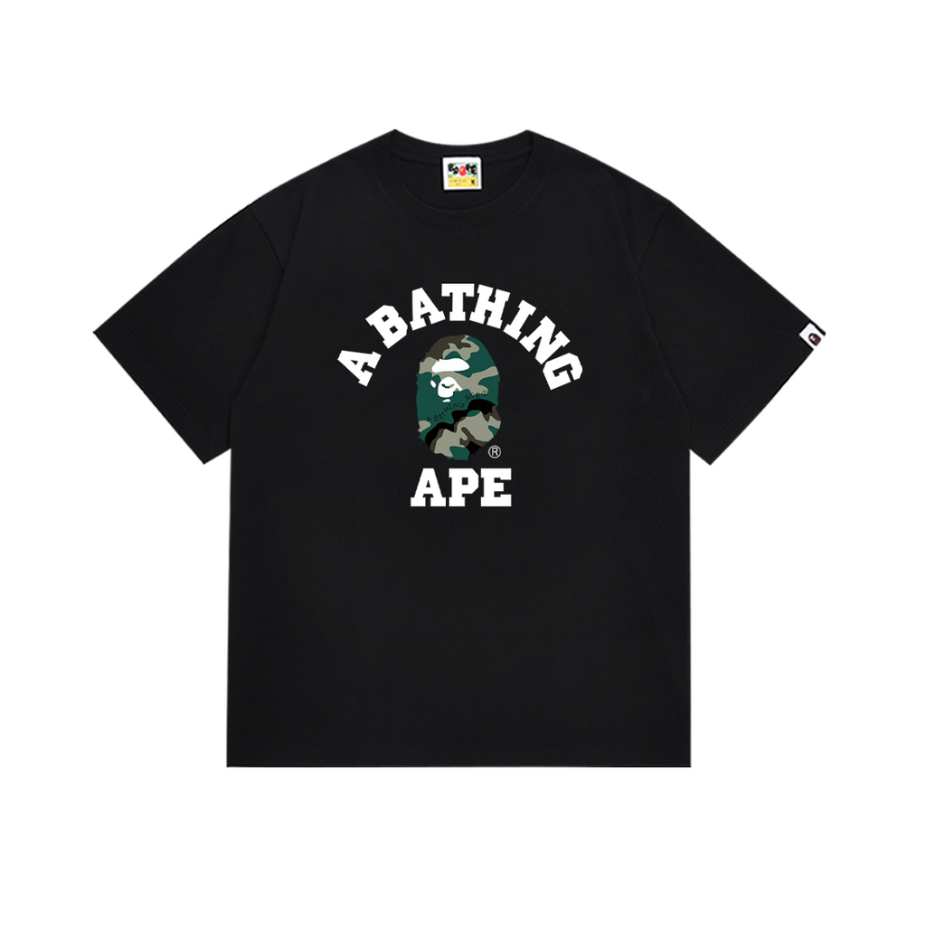 Bathing Shark and ape head print T-Shirt NextBlock