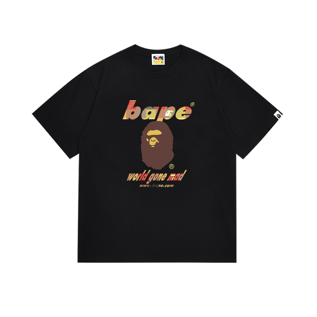 Bathing Shark and ape head print T-Shirt NextBlock