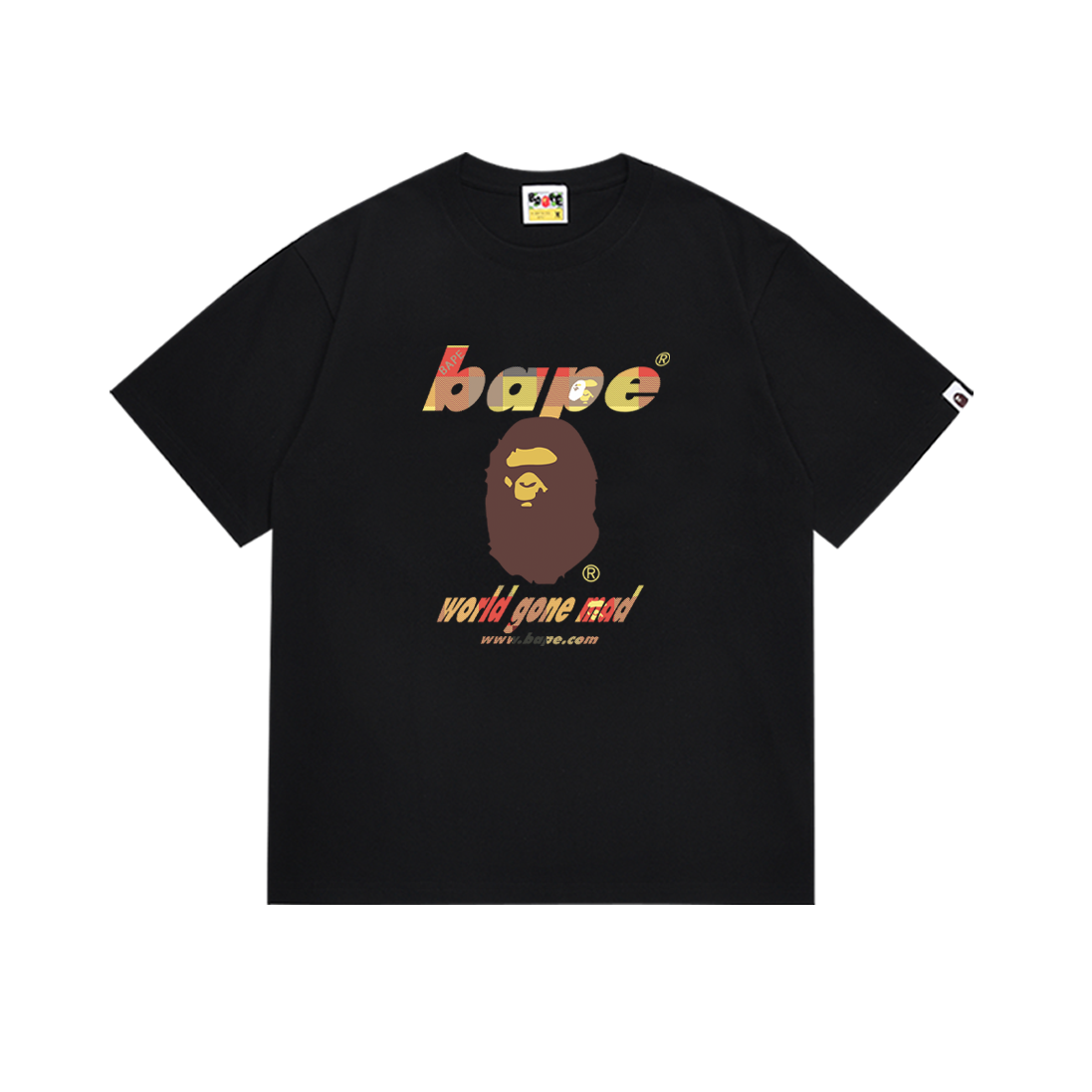 Bathing Shark and ape head print T-Shirt NextBlock