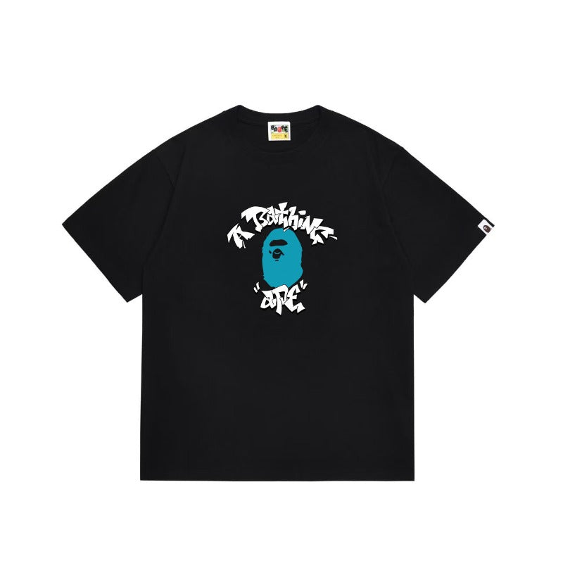 Bathing Shark and ape head print T Shirts NextBlock