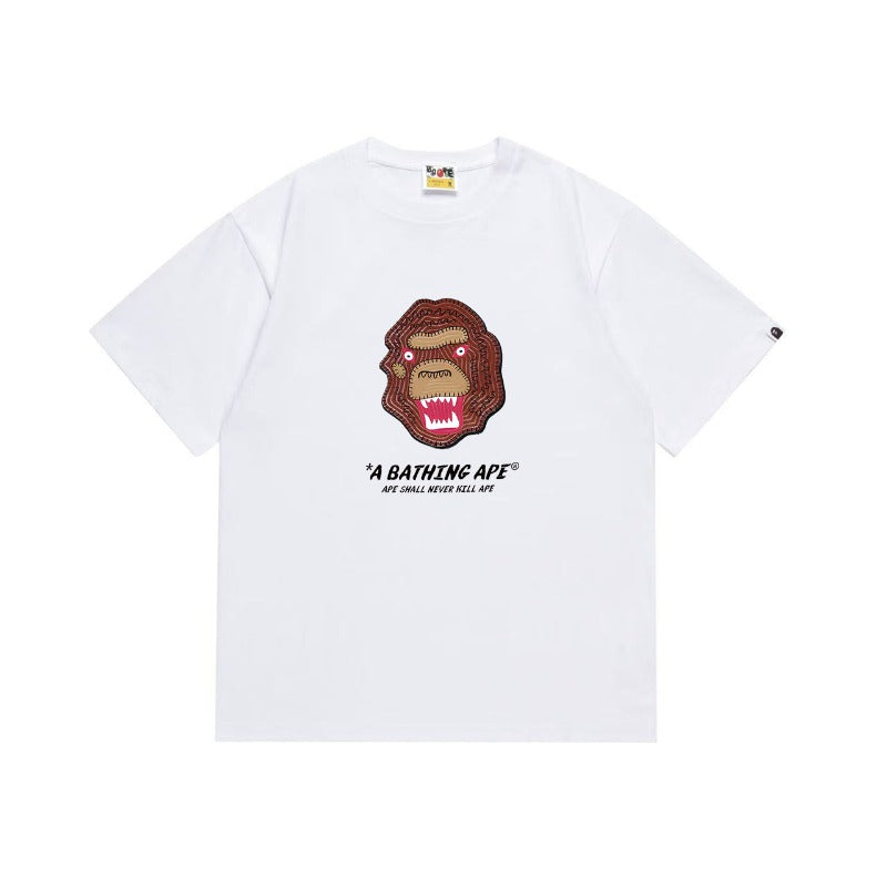 Bathing Shark and ape head print T Shirts NextBlock