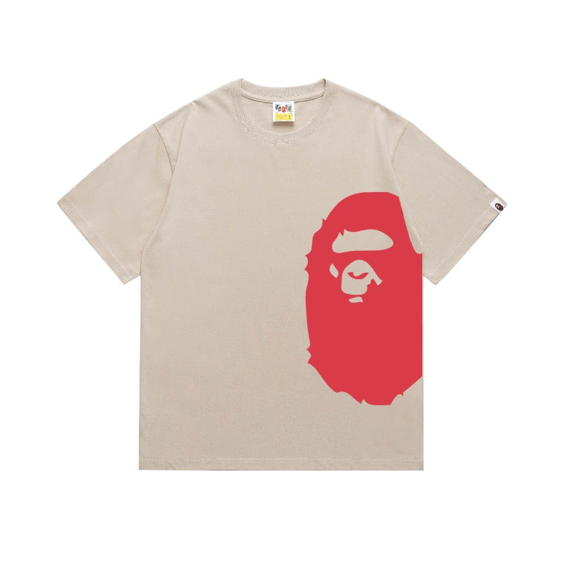 Bathing Shark and ape head print T Shirts NextBlock