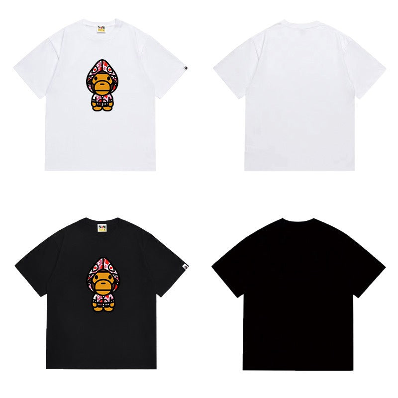 Bathing Shark and ape head print T Shirts NextBlock