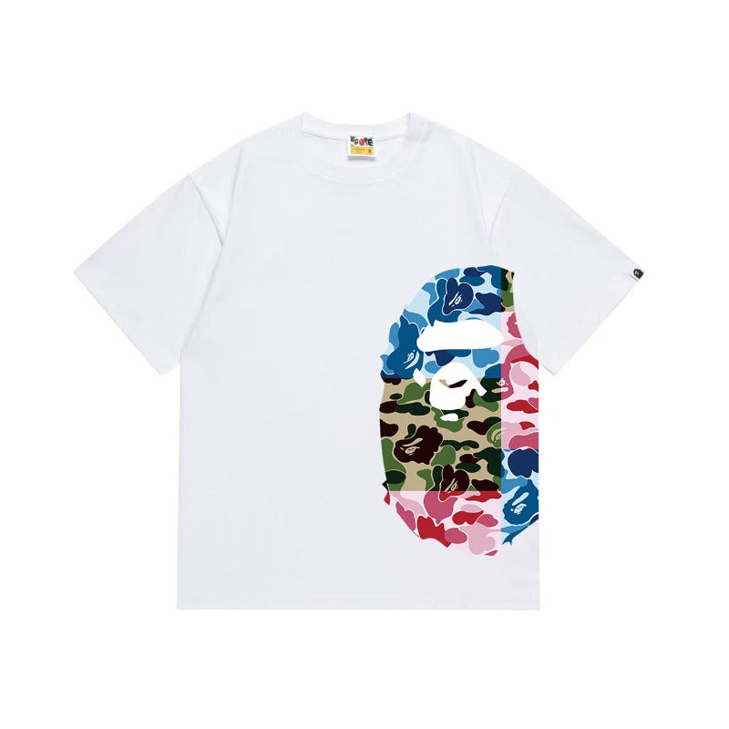 Bathing Shark and ape head print T Shirts NextBlock