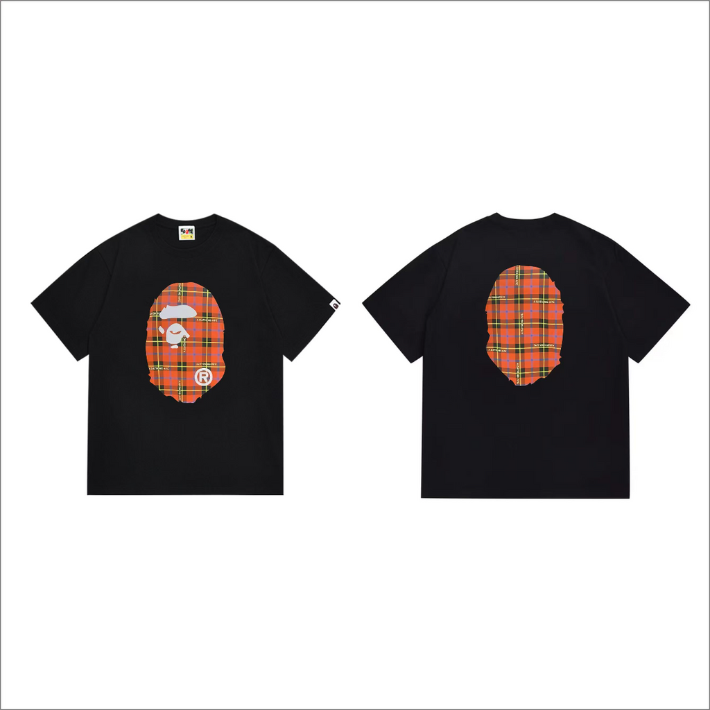 Bathing Shark and ape head print T-Shirt NextBlock