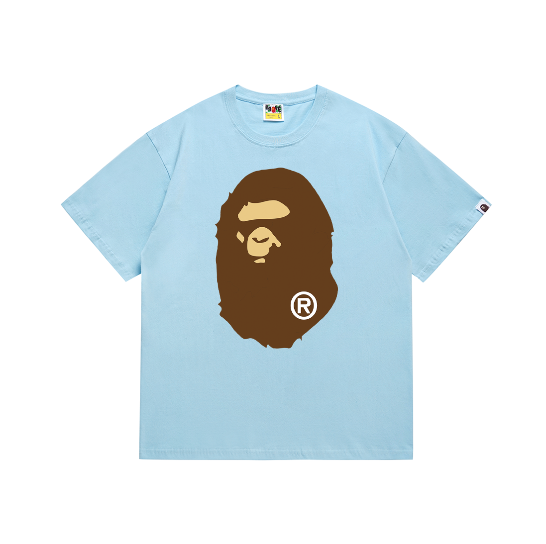 Bathing Shark and ape head print T-Shirt NextBlock