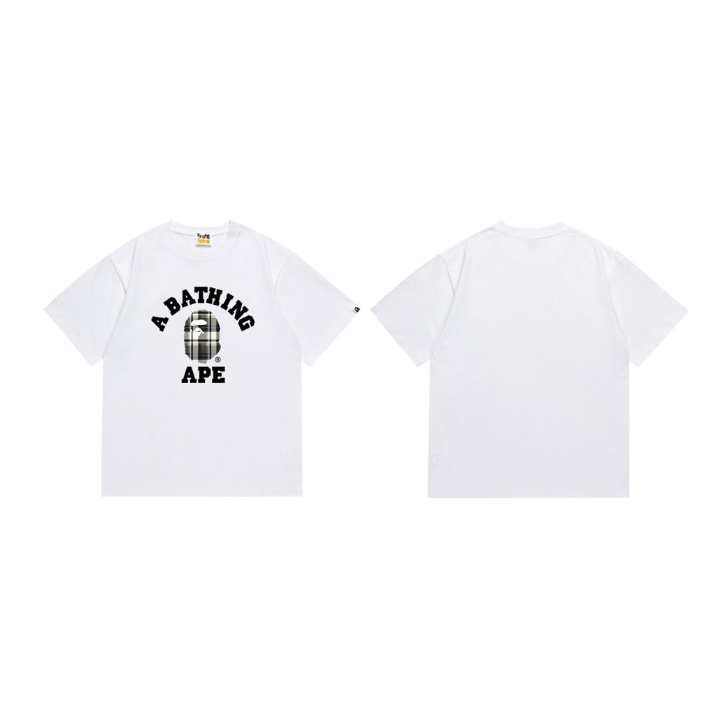 Bathing Shark and ape head print T-Shirt NextBlock