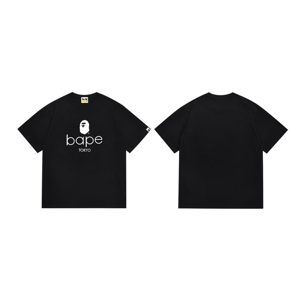 Bathing Shark and ape head print T-Shirt NextBlock