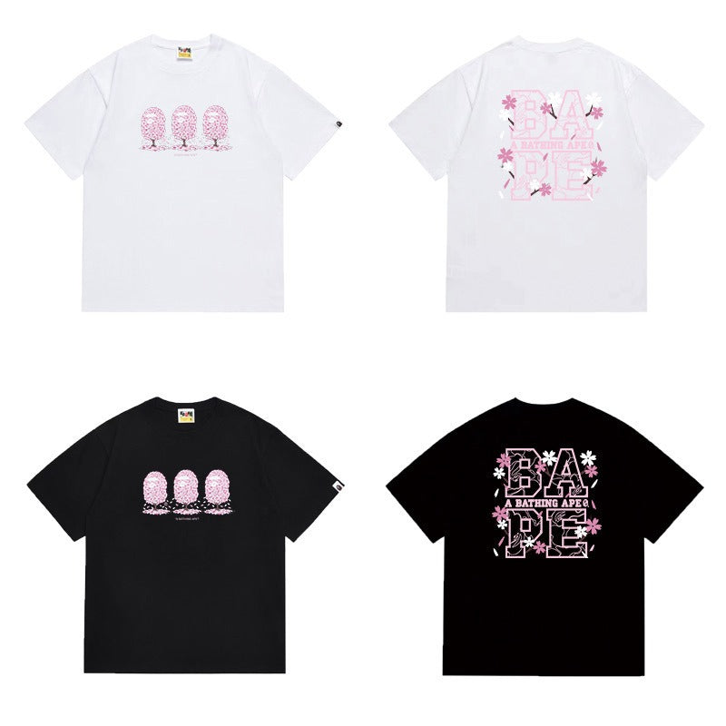 Bathing Shark and ape head print T Shirts NextBlock