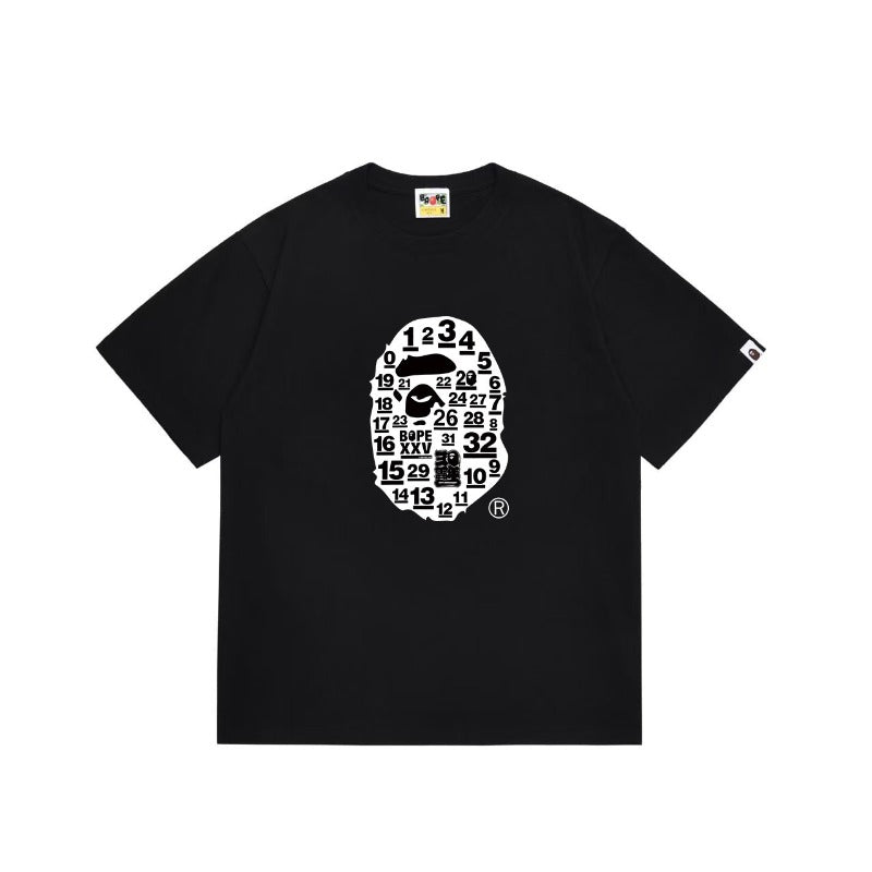 Bathing Shark and ape head print T Shirts NextBlock