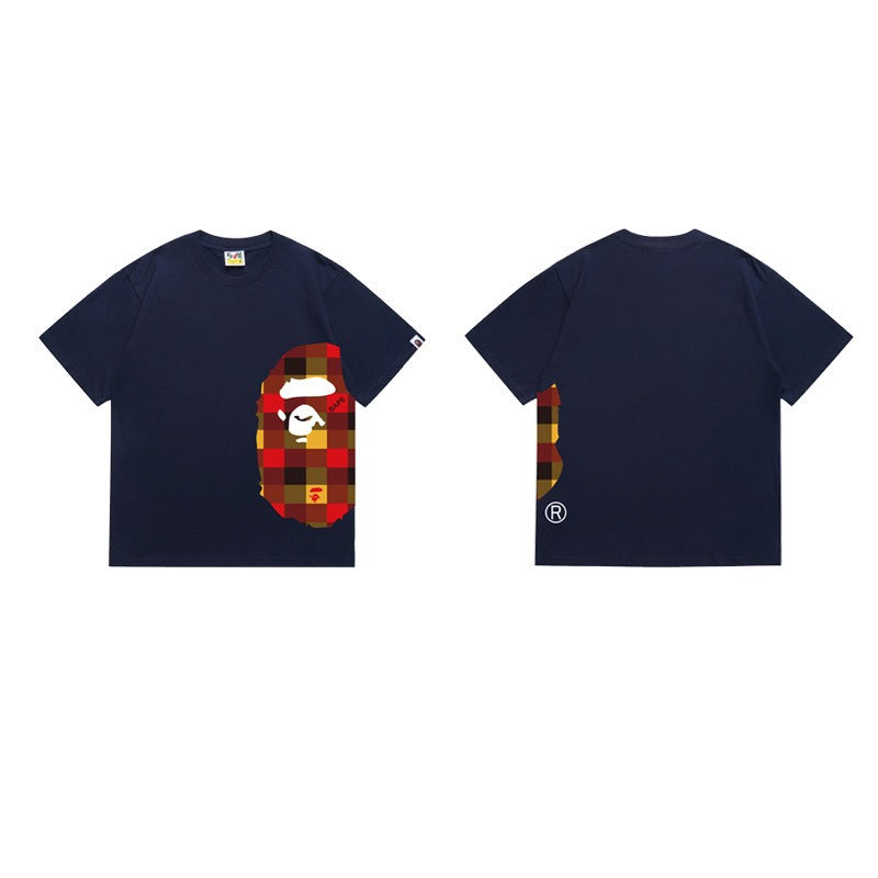Bathing Shark and ape head print T Shirts NextBlock