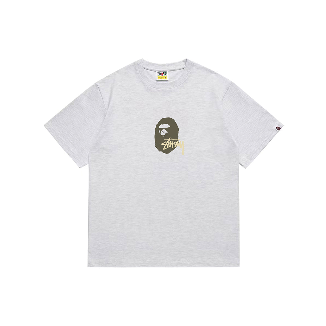 Bathing Shark and ape head print T-Shirt NextBlock