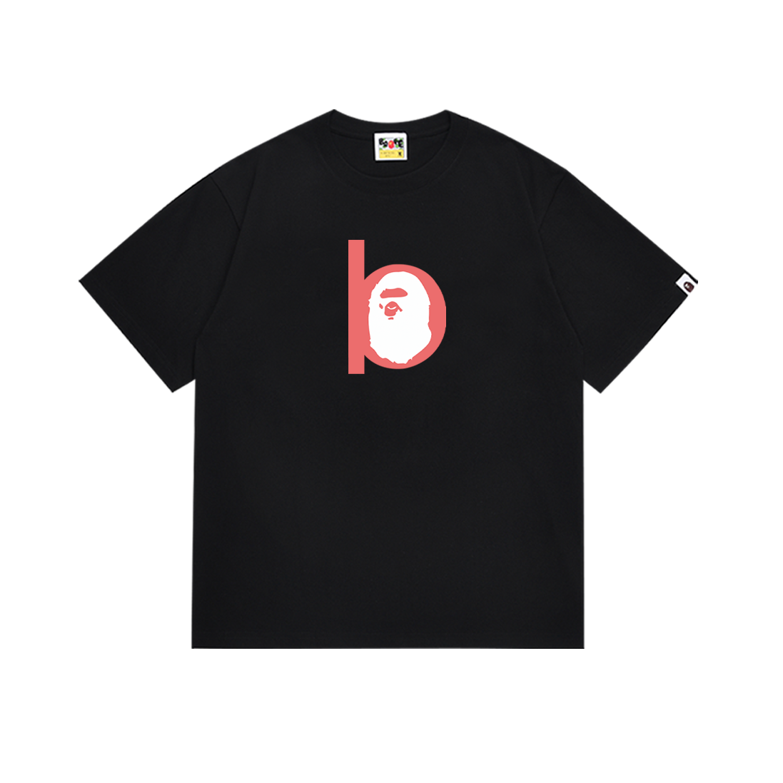 Bathing Shark and ape head print T-Shirt NextBlock