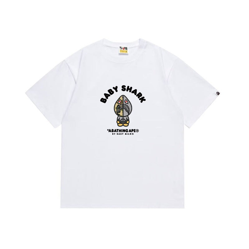 Bathing Shark and ape head print T Shirts NextBlock