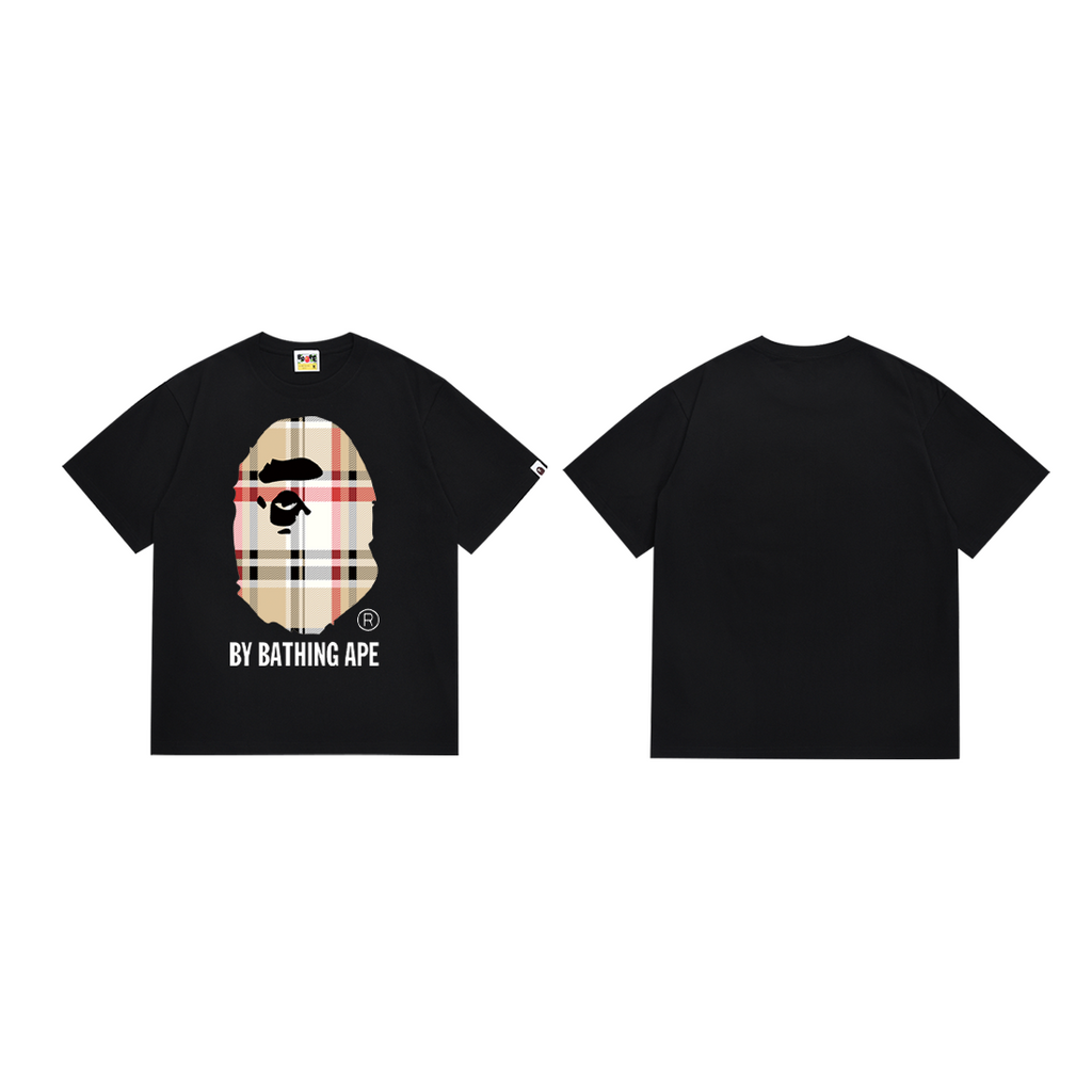 Bathing Shark and ape head print T-Shirt NextBlock