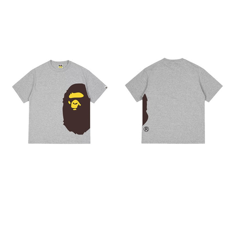 Bathing Shark and ape head print T Shirts NextBlock