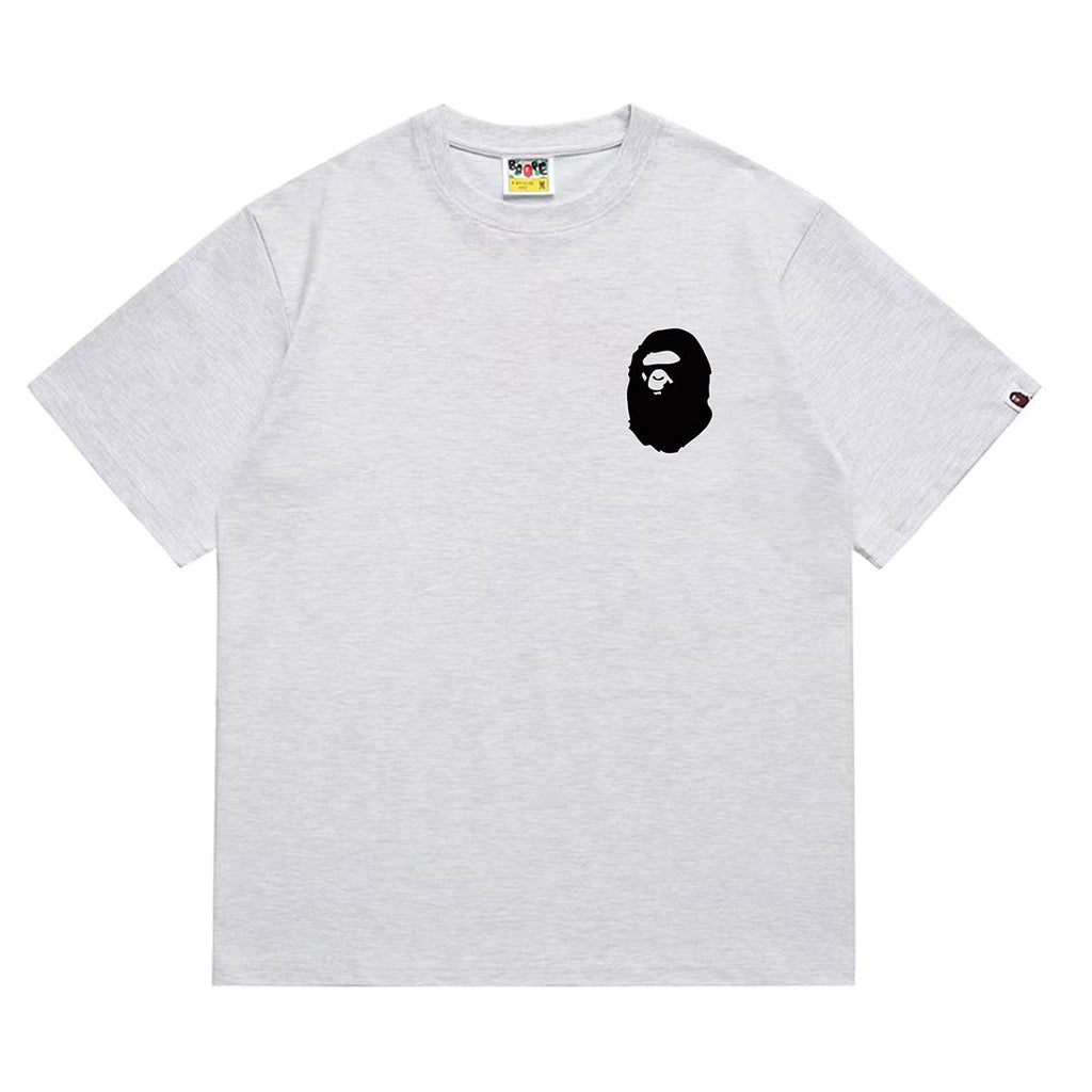 Bathing Shark and ape head print T-Shirt NextBlock