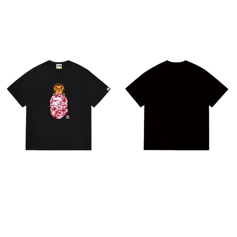 Bathing Shark and ape head print T Shirts NextBlock