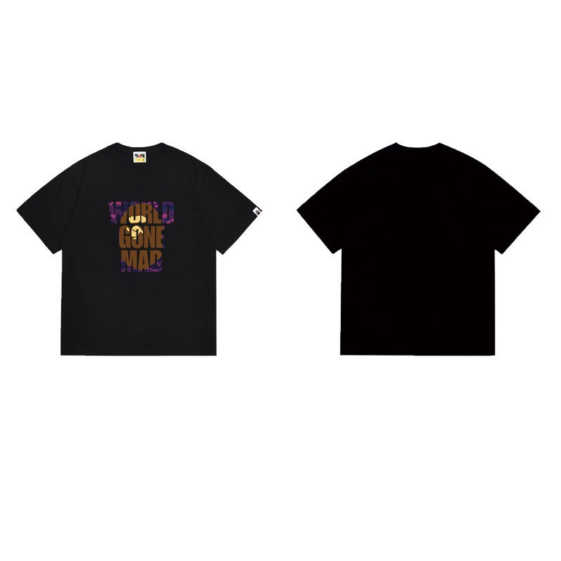 Bathing Shark and ape head print T Shirts NextBlock