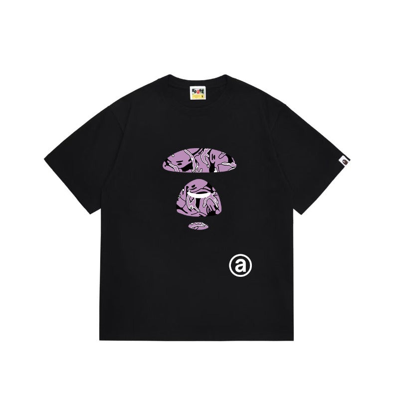 Bathing Shark and ape head print T Shirts NextBlock