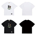 Bathing Shark and ape head print T Shirts NextBlock
