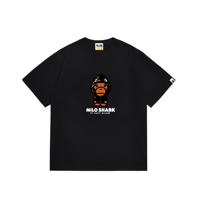 Bathing Shark and ape head print T Shirts NextBlock