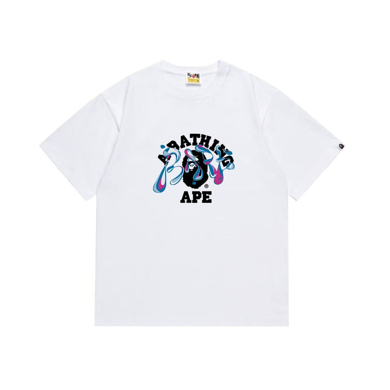 Bathing Shark and ape head print T Shirts NextBlock
