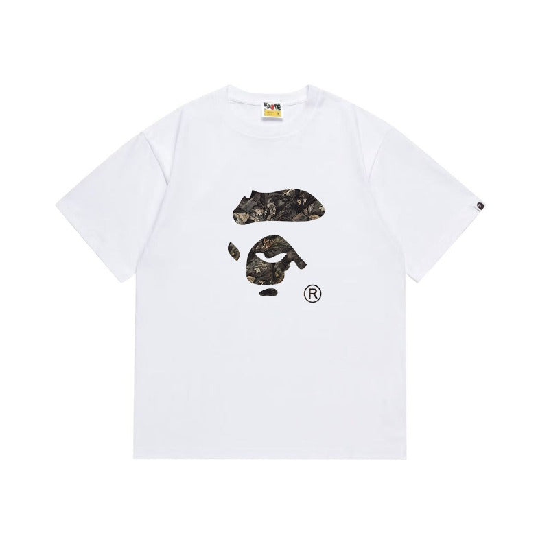 Bathing Shark and ape head print T Shirts NextBlock